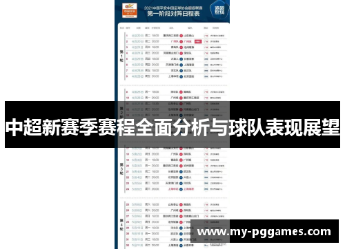 中超新赛季赛程全面分析与球队表现展望