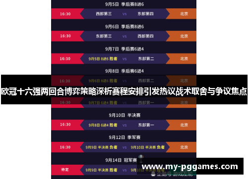 欧冠十六强两回合博弈策略深析赛程安排引发热议战术取舍与争议焦点
